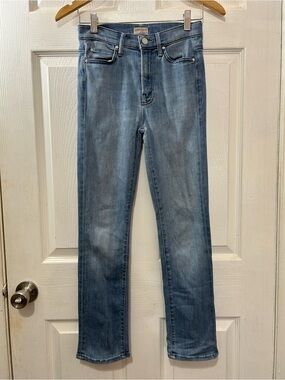 MOTHER High Waisted Rascal Ankle Skinny Jeans Crack The Whip Wash Size 25